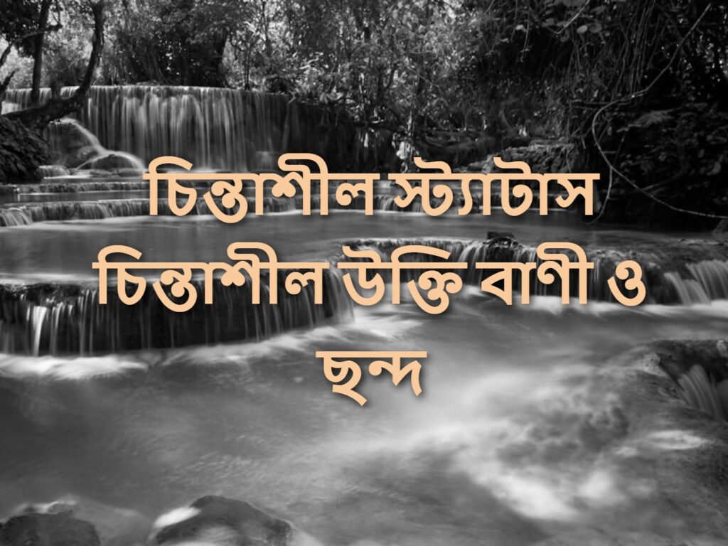 চিন্তাশীল স্ট্যাটাস চিন্তাশীল উক্তি বাণী ও ছন্দ