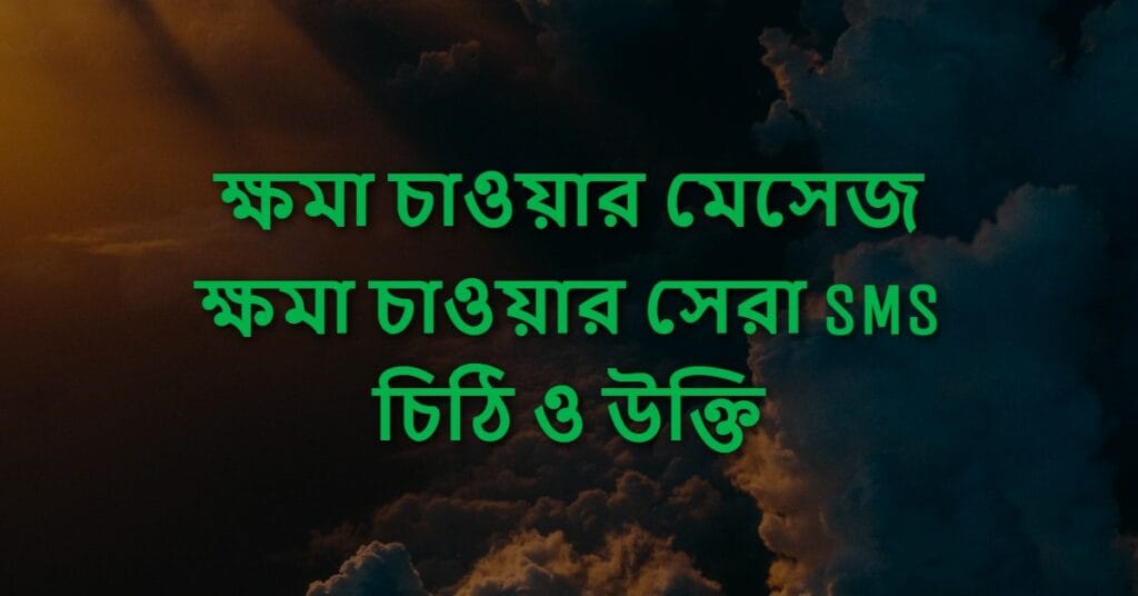 ক্ষমা চাওয়ার মেসেজ ক্ষমা চাওয়ার সেরা SMS চিঠি ও উক্তি