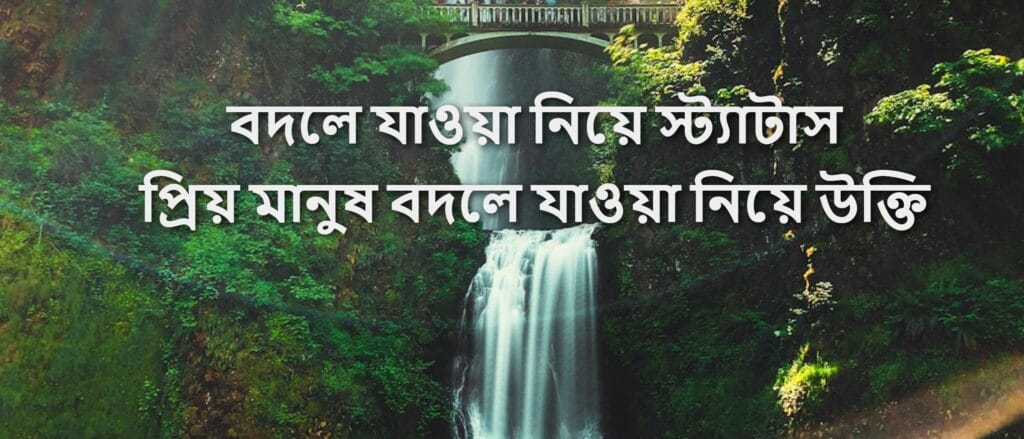 বদলে যাওয়া নিয়ে স্ট্যাটাস প্রিয় মানুষ বদলে যাওয়া নিয়ে উক্তি