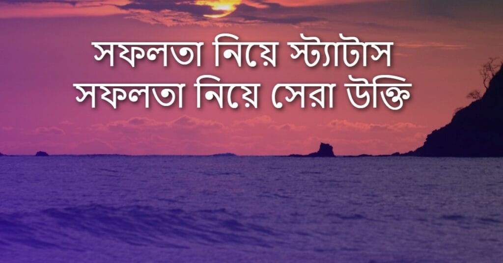 সফলতা নিয়ে স্ট্যাটাস সফলতা নিয়ে সেরা উক্তি